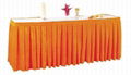 Pleuche stage table skirt  1
