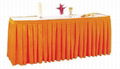 Pleuche stage table skirt