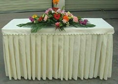 Pleuche stage table skirt 