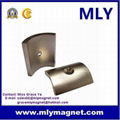 Strong Permanent Neodymium Custom Arc Magnet with Hole  1