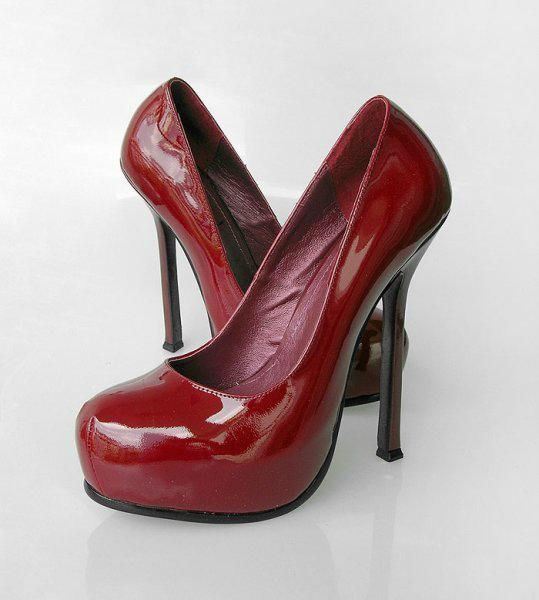 Patent Leather Women Fashion Style High Heel Shoes