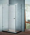 Square single hinged shower door 1