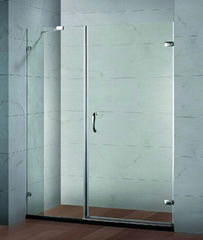 Framless hinge swing shower screen