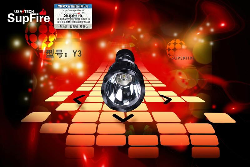 Supfire LED Torch Y3 Super Condenser Long Distand Machine 3