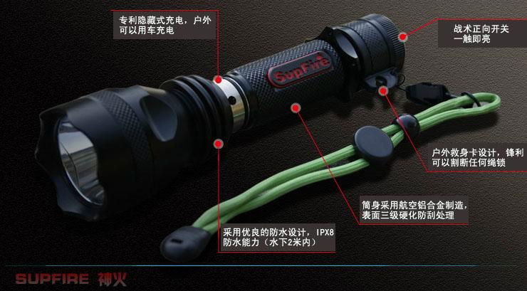 Bright Flashlight with CREE Q5 LED Wih CE Certification 4