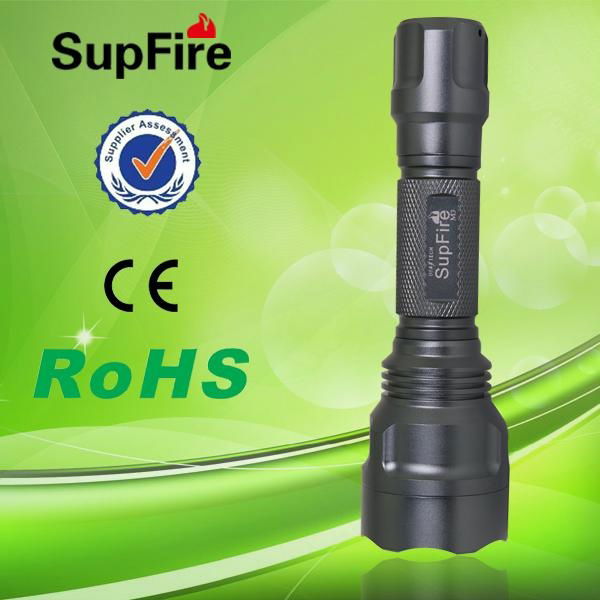 Recharger Waterproof Flashlight CREE Q5 LED with CE and RoHS