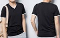 Summer Solid Pure cotton v neck t shirts