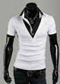 men's stylish slim t shirt korean fashion t shirt free shipping 1