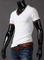 2013 men stylish fashion t shirts slim v