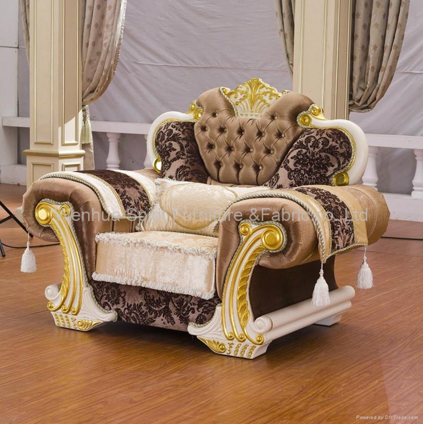 High quality classical solid wood sofa - VS7008 (China Manufacturer