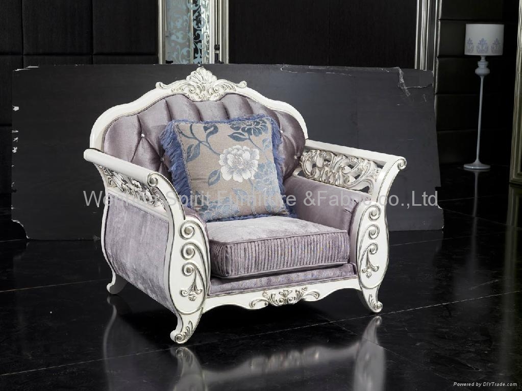 European style Solid wood villa sofa FS1107 (China Manufacturer