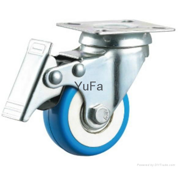 Double Ball Bearing PU Caster 3