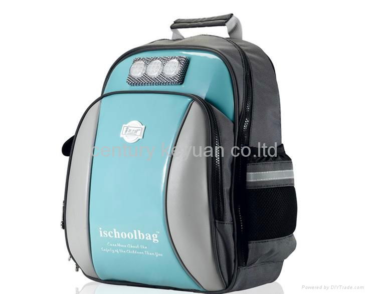 Sky Blue Mini lights Glossy Medium Backpack