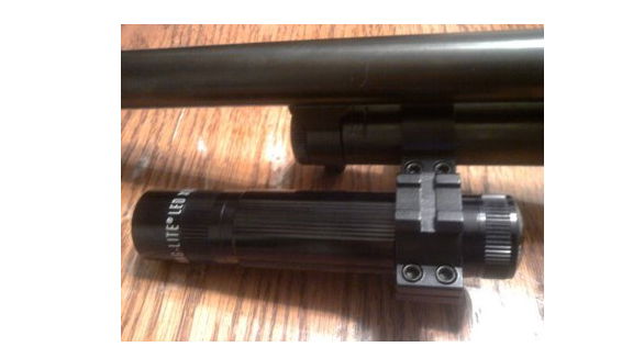 Tactical 1" Scope Mount/12 Gauge Mag. Tube for 1" Flashlight/Laser  4