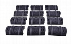 12pcs Tactical Weaver Picatinny Rubber Paintball Airsoft Rail Covers Black 