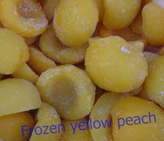 Frozen yellow peach