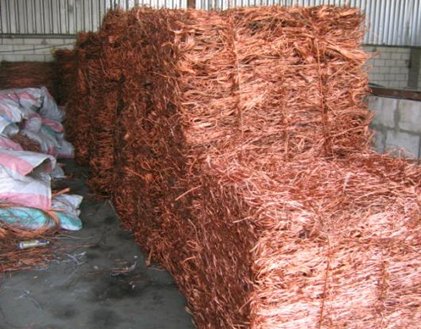 High purity copper scrap 95%