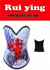 fashion fancy printing sexy corset