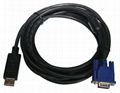 Double Color Braid DP M to VGA M Cable  1