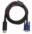 Double Color Braid DP M to VGA M Cable  2