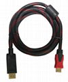 Double Braid DP M to HDMI M Cable with