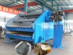 Vibrating dewatering screen for sand