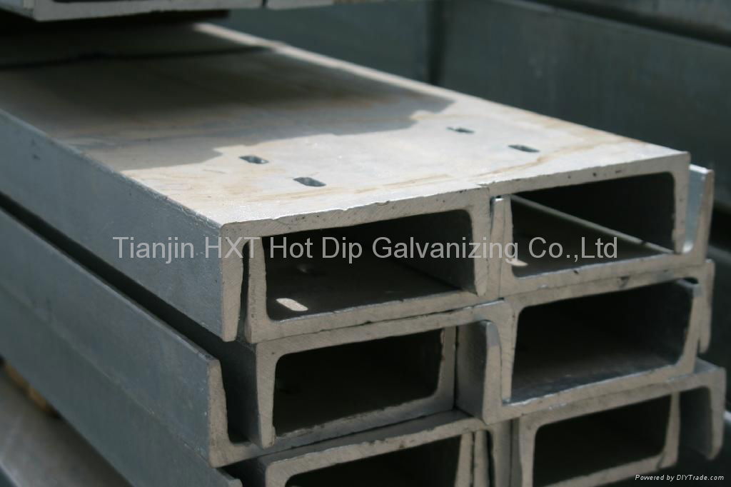 Hot dip galvanized steel channels