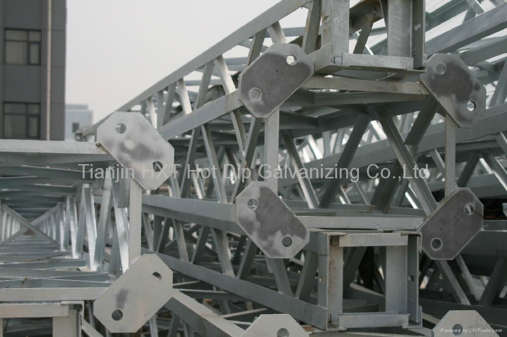 Hot-dipped galvanized steel structures