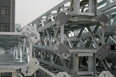 Hot-dipped galvanized steel structures