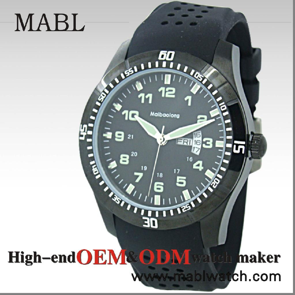 Black styles Military watches,316 stainless steel watch case 46.0 * 54.0 