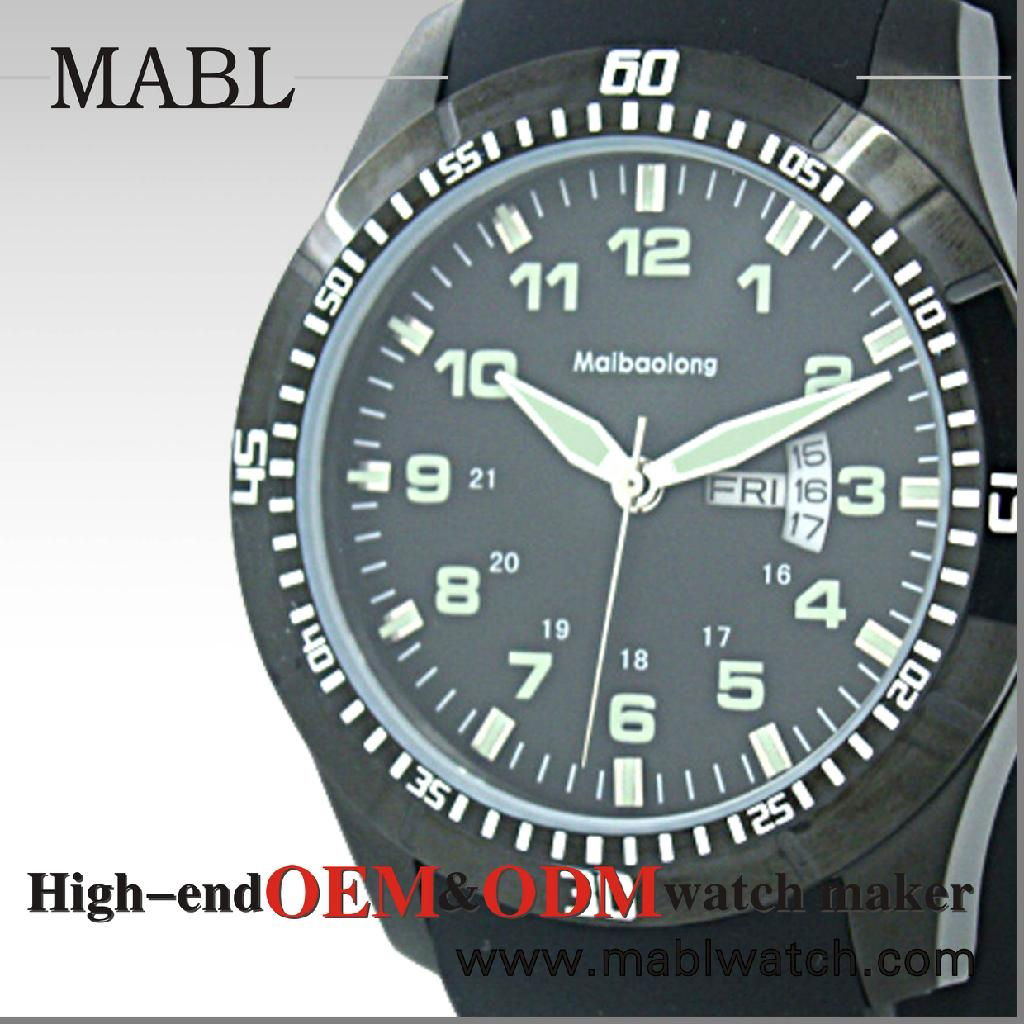 Black styles Military watches,316 stainless steel watch case 46.0 * 54.0  5