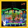 Hot selling! Amusement park games factory/kids ride carousel horse 3