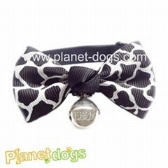 Leopard dog bow tie