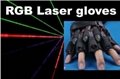 RGB laser gloves with 7pcs laser stage gloves 