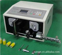 Wire cutting and stripping machine