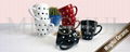 small drum mugs with dots design 1