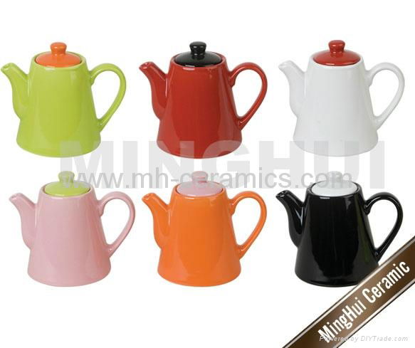 Teapots full sets with 6 different color teacups 5