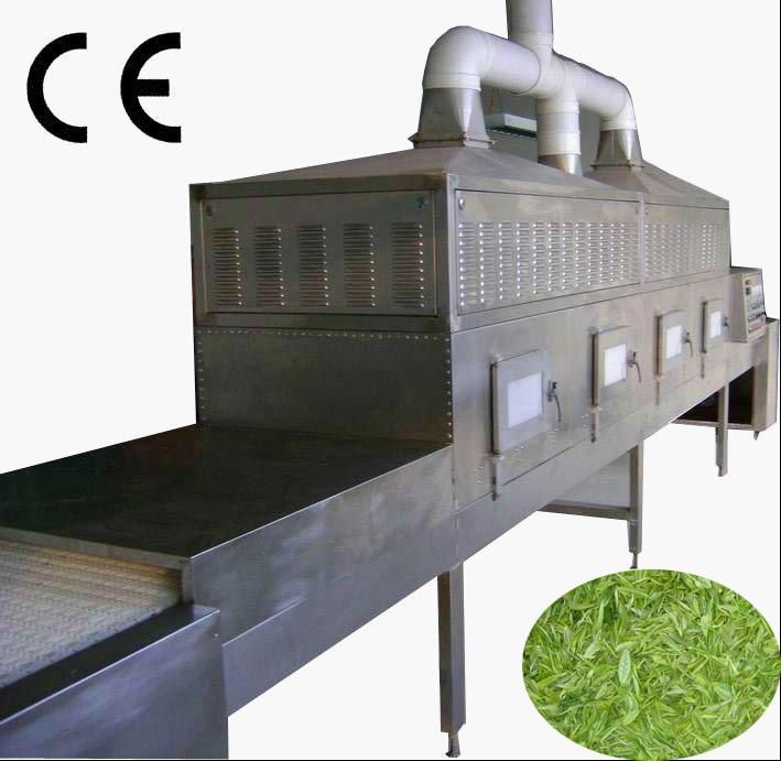 industrial conveyor belt type microwave oven for drying and sterilizing tea  4