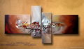 Abstract modern framed 3 pieces canvas wall art oil painting 5