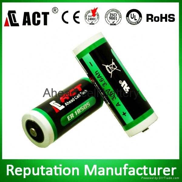 ACT ER18505 3.6V 4Ah Size A Lithium Battery 