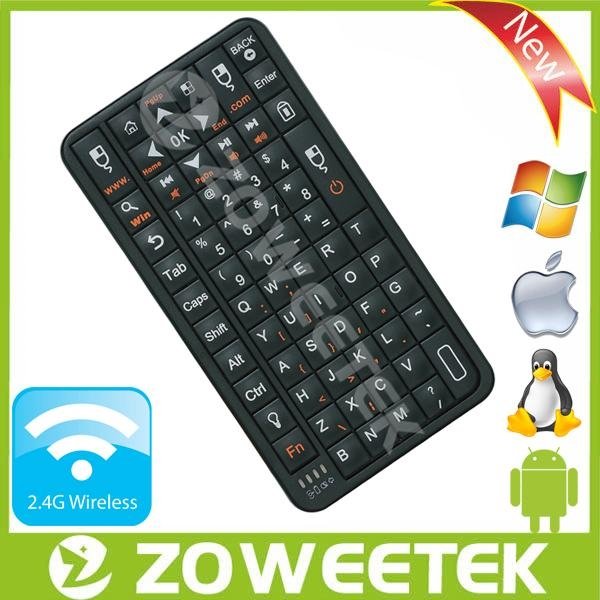 Qwerty Keyboard Mini Wireless Keyboard With Fly Mouse For Google TV
