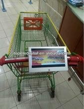 10.1 display LCD advertising with battry for shopping cart 