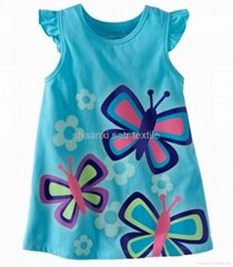printed girl T shirt with short sleeve