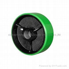 4-8inch pu wheel on cast iron center caster wheels