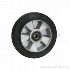 rubber wheel with aluminum center caster wheels heavy duty 