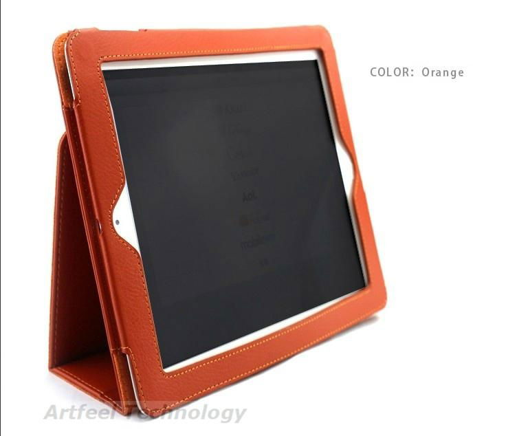  High quality auto sleep leather case for ipad2 ipad3(new ipad) and ipad4 5