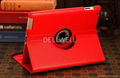 360 Degrees Rotating Stand Leather Smart Case for Apple ipad4 and ipad3 and ipad 2