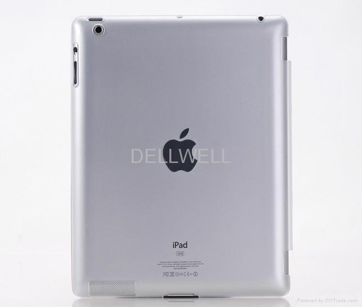 Crystal smart back cover for iPad 2 and iPad3 and iPad4 2