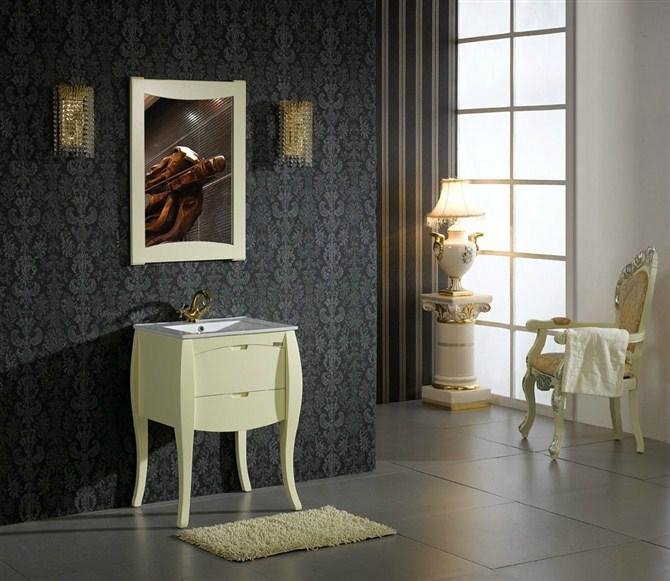 Small And Elegant Wooden Mirrored wall cabinet bathroom OL-332  2