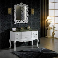 Bathroom Antique White Single Sink Vanity Cabinet 